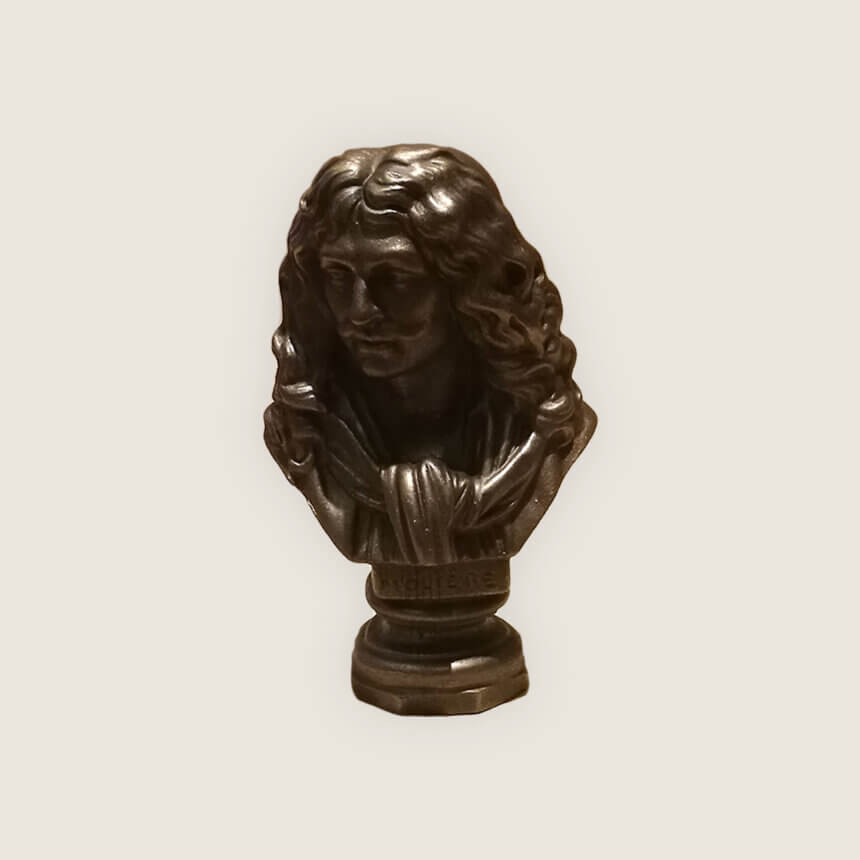 Buste de Moliere - Jean Bapstiste Poquelin - Comedie-Francaise - Sculpture platre - Houdon - bronze