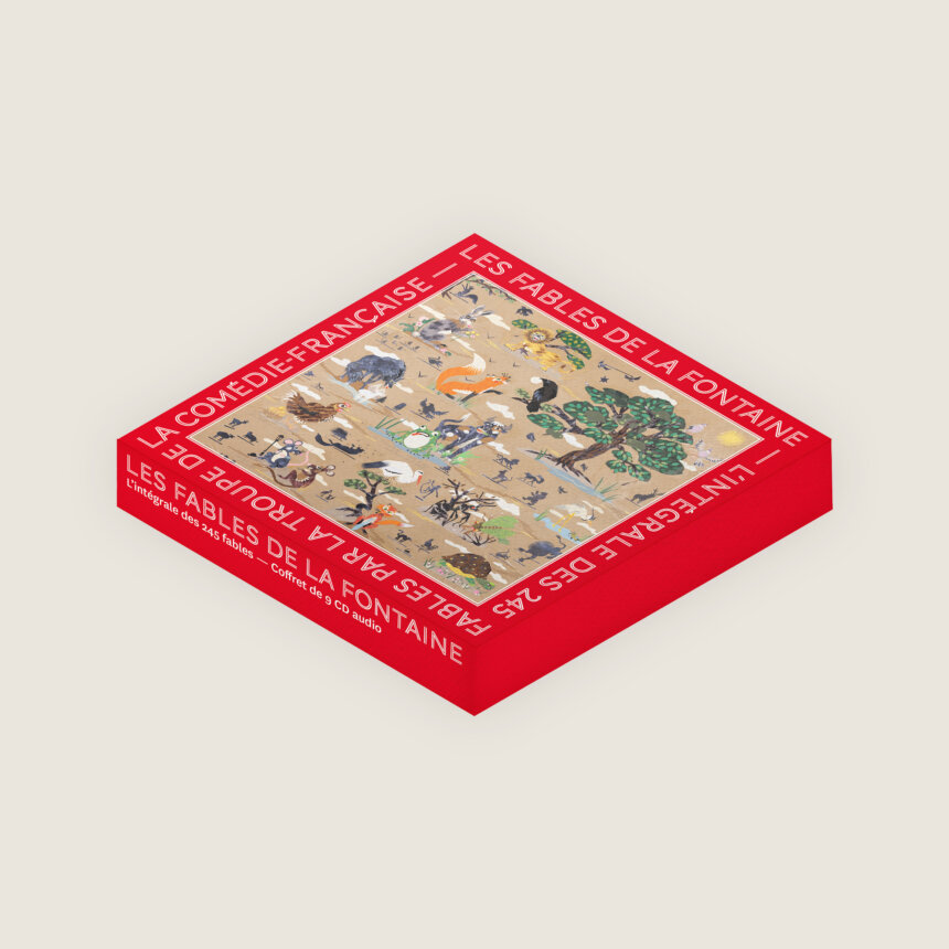 Integralite des Fables de la Fontaine lues par la Troupe de la Comedie Francaise CD audio illustration Alexandre Fabre Teste coffret