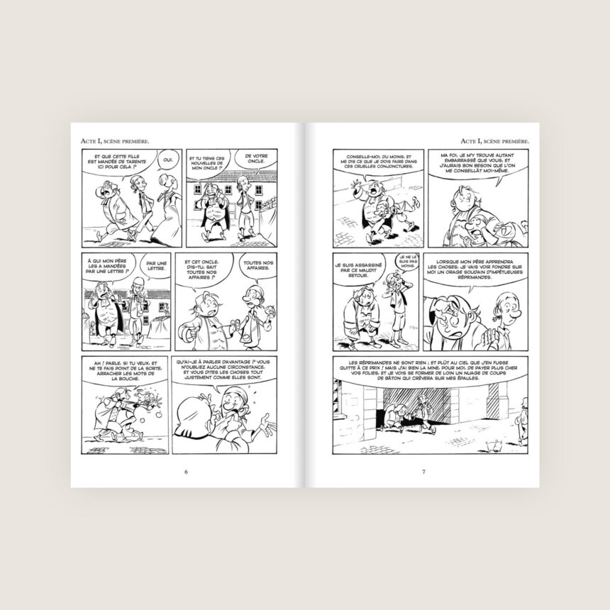 Les Fourberies de Scapin extrait 1 Moliere Texte intégral Bande dessinée BD theatre jeune ado adolescent college lycee bac baccalaureat