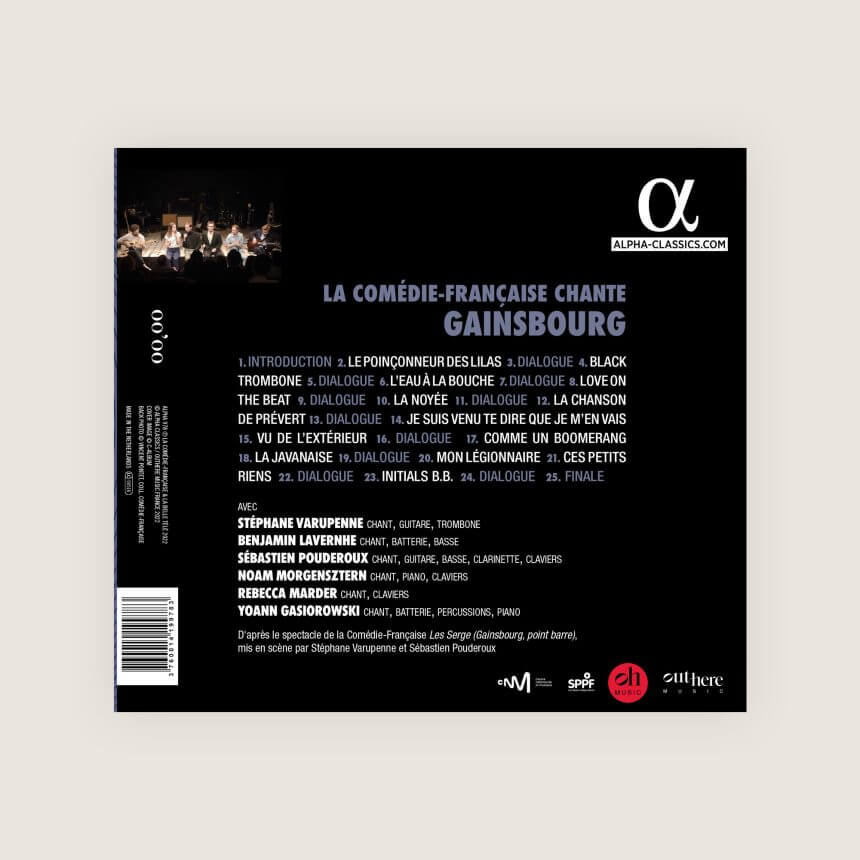 Les Serges La Comedie Francaise chante Gainsbourg Cd audio pistes