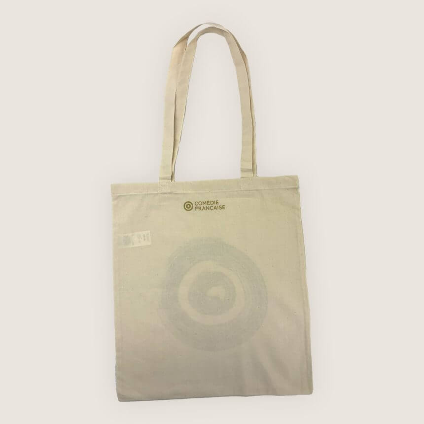 Sac en coton tote bag comedie francaise beige dos