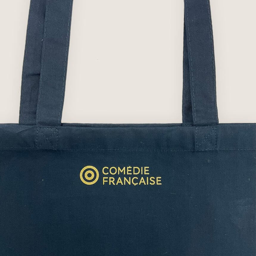 Sac en coton tote bag comedie francaise details