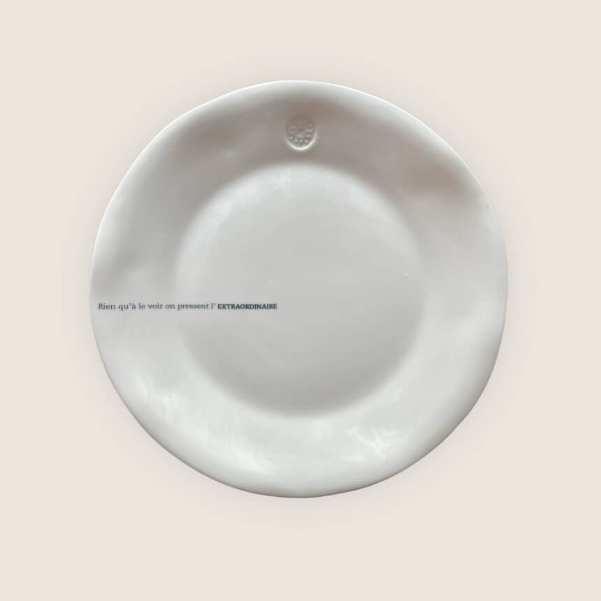 Assiette en porcelaine Sophie Masson Comedie Francaise Citation theatre Macbeth Shakespeare